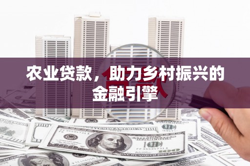 昂昂溪农业贷款，助力乡村振兴的金融引擎