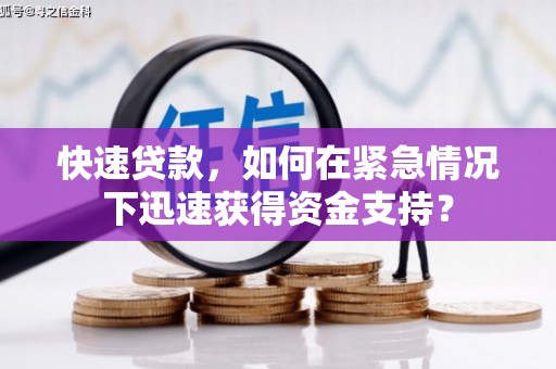 定襄快速贷款，如何在紧急情况下迅速获得资金支持？
