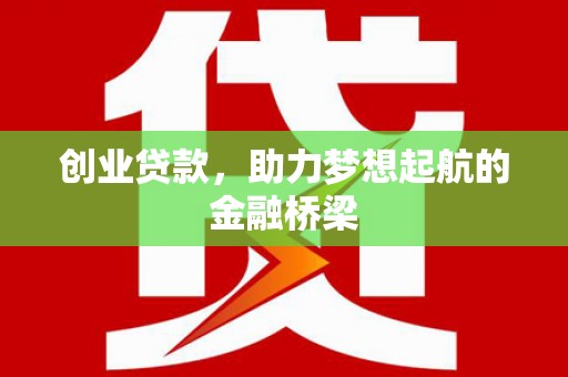 上街创业贷款，助力梦想起航的金融桥梁
