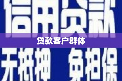 宁明贷款客户群体