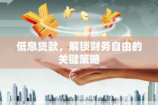 大朗低息贷款，解锁财务自由的关键策略