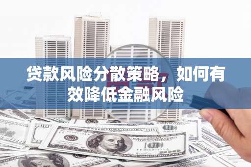 河池贷款风险分散策略，如何有效降低金融风险