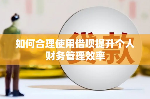 铜仁如何合理使用借呗提升个人财务管理效率