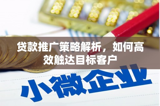 若羌贷款推广策略解析，如何高效触达目标客户