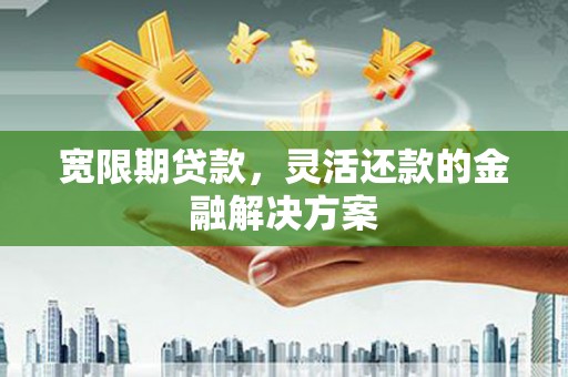 寮步宽限期贷款，灵活还款的金融解决方案