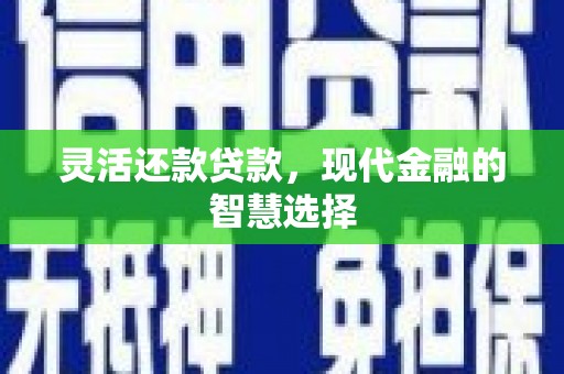 中正灵活还款贷款，现代金融的智慧选择