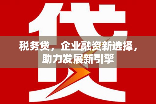 坪林税务贷，企业融资新选择，助力发展新引擎