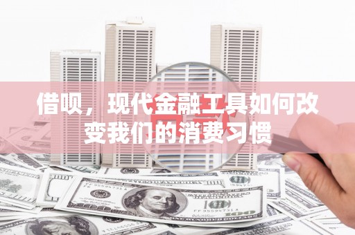 离岛借呗，现代金融工具如何改变我们的消费习惯