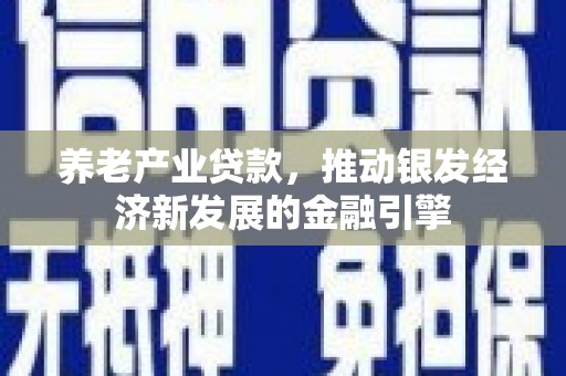 云浮养老产业贷款，推动银发经济新发展的金融引擎