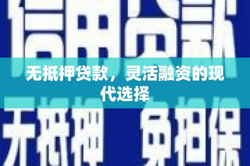布袋无抵押贷款，灵活融资的现代选择