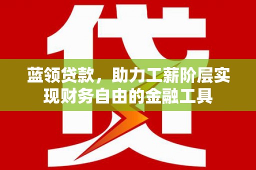 宿松蓝领贷款，助力工薪阶层实现财务自由的金融工具
