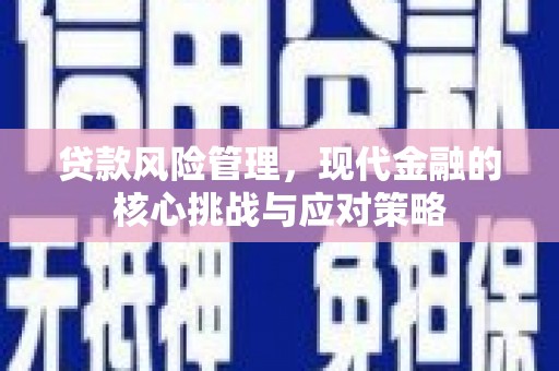 渭城贷款风险管理，现代金融的核心挑战与应对策略