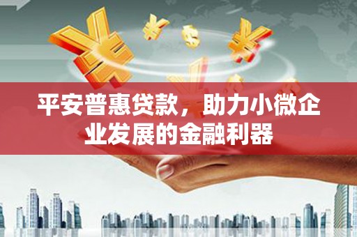 泸州平安普惠贷款，助力小微企业发展的金融利器