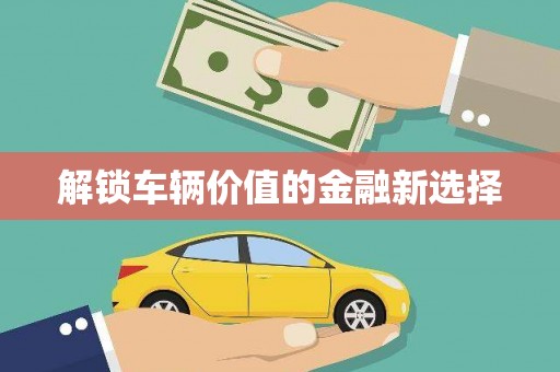 钟祥解锁车辆价值的金融新选择