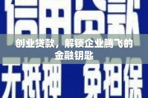 汉阳创业贷款，解锁企业腾飞的金融钥匙