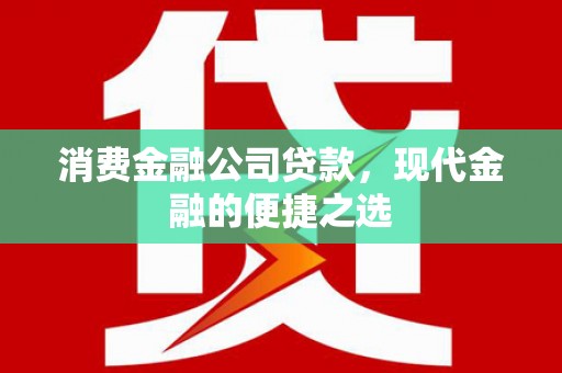 易门消费金融公司贷款，现代金融的便捷之选