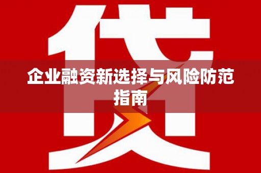 元朗企业融资新选择与风险防范指南